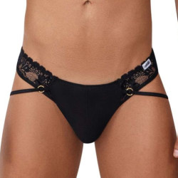 CandyMan String Sexy Dentelle Rati Noir